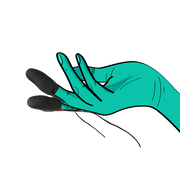 Silicone Noir 'Explorer' Electro Finger Sleeves
