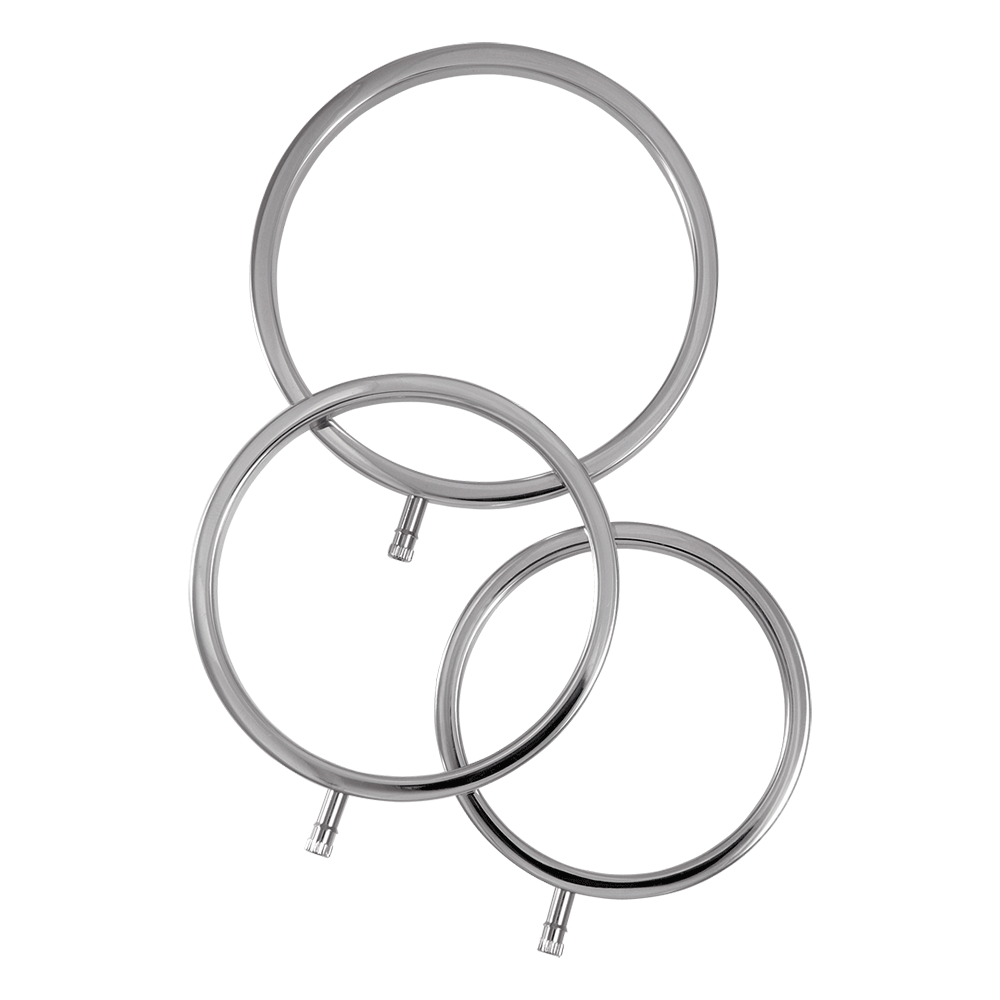 ElectraRings Solid Metal E-Stim Scrotal Rings (3 pack)