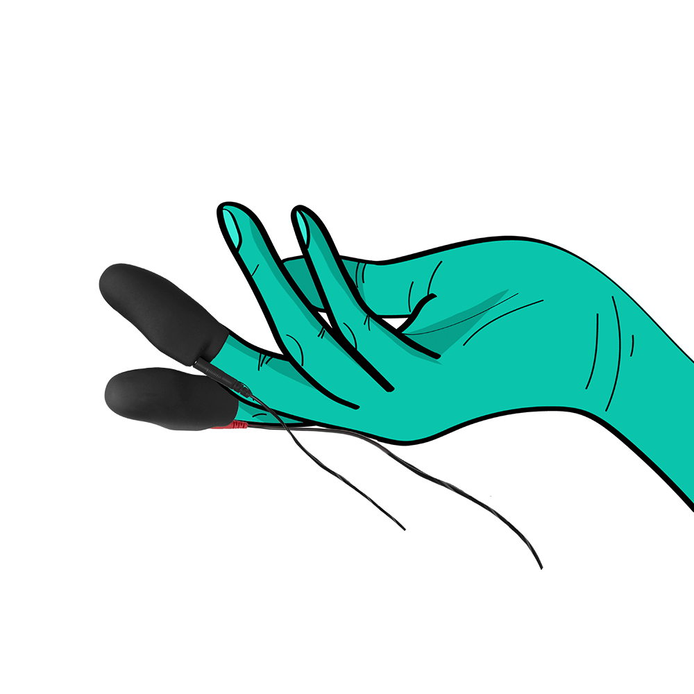 Silicone Noir 'Explorer' Electro Finger Sleeves